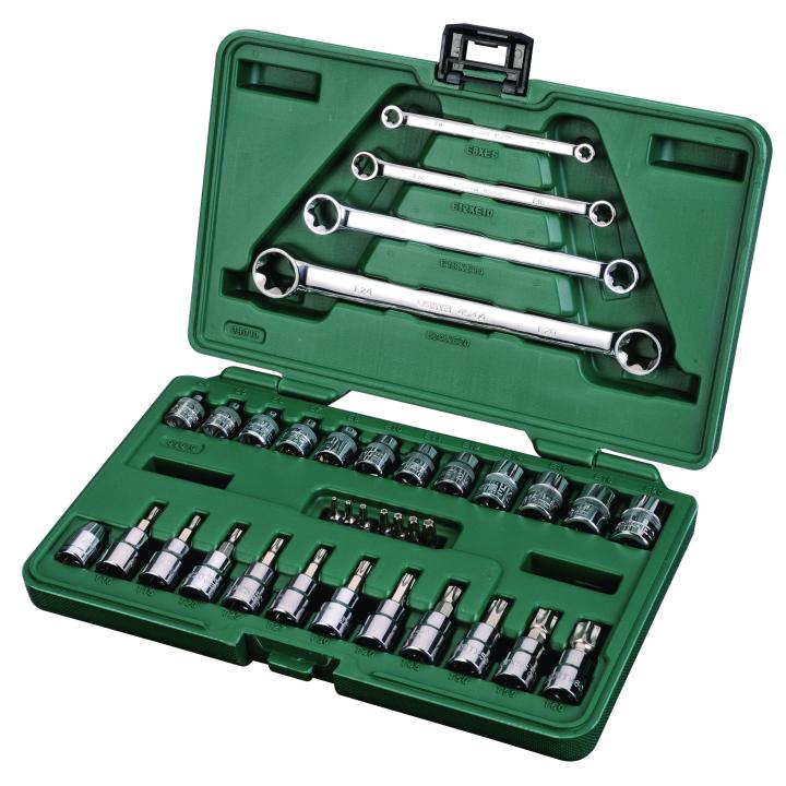 Image of 35 Pc. 1/4" and 3/8" Drive E-Torx® Socket and Wrench Set - SATA