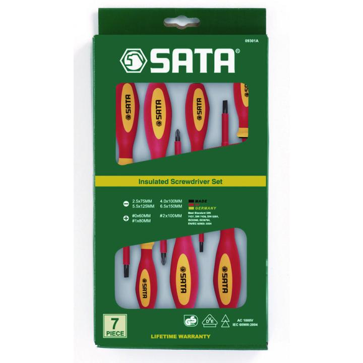 Image of 7 Pc. G-Series VDE Insulated Combination Screwdriver Set - SATA