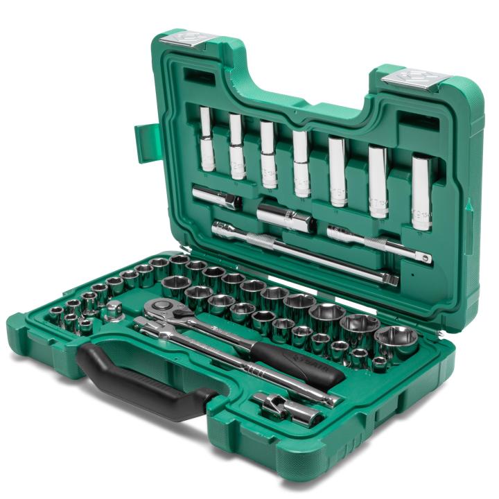 Image of 46 Pc. 1/2" Drive 6 Point Metric/SAE Socket Set - SATA