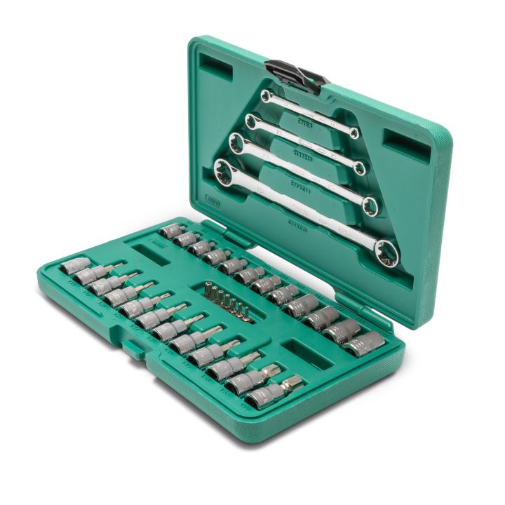 Image of 35 Pc. 1/4" and 3/8" Drive E-Torx® Socket and Wrench Set - SATA