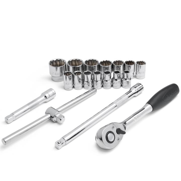 Image of 18 Pc. 1/2" Drive 12 Point Metric Socket Set - SATA