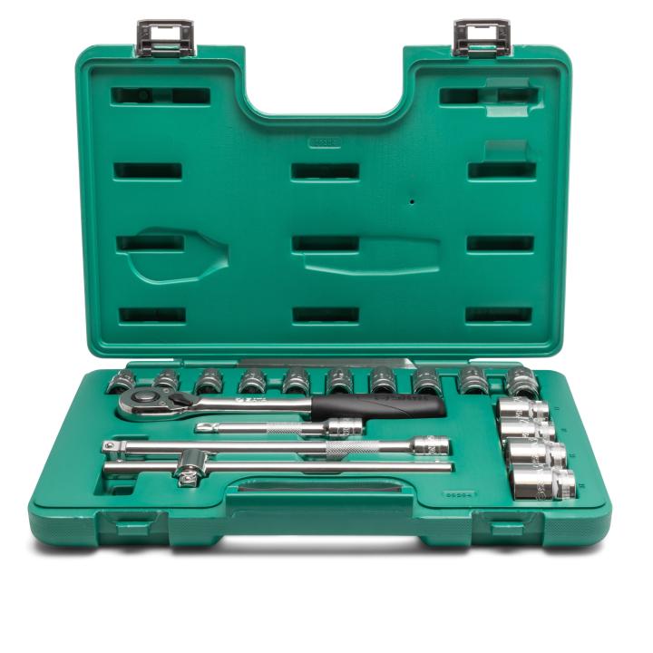 Image of 18 Pc. 1/2" Drive 12 Point Metric Socket Set - SATA