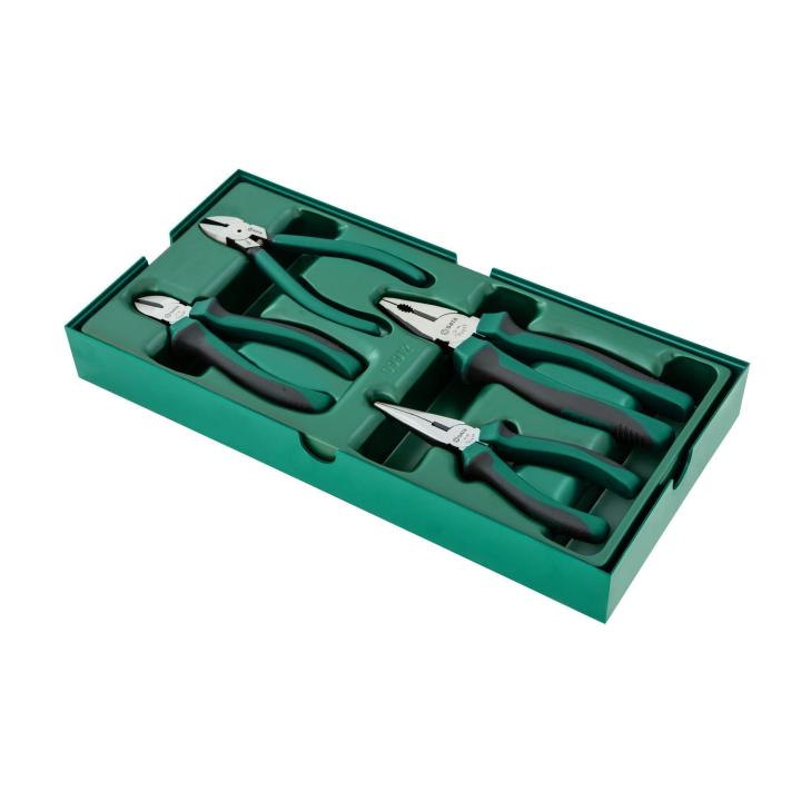 Image of 4 Pc. Dipped Handle Mixed Plier Set - SATA