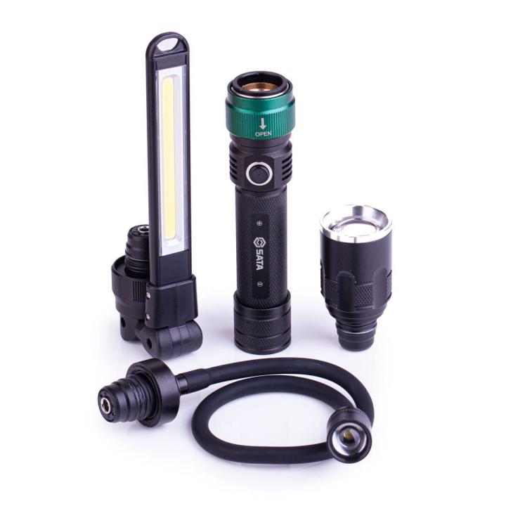 Suranew Linterna LED Recargable, Taller lámpara de inspección 360° Rotate  Linterna de Trabajo, 5 Modos de luz Portátil Linterna con Base Magnética y  Gancho para Taller Cámping Emergencia : : Coche y moto