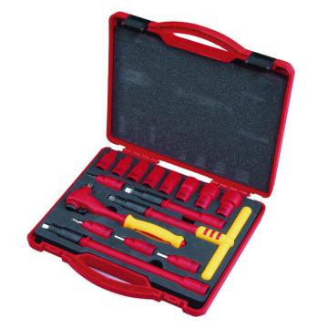 Image of 16 Pc. 3/8" Drive 6 Point Metric Insulated Socket Set - SATA