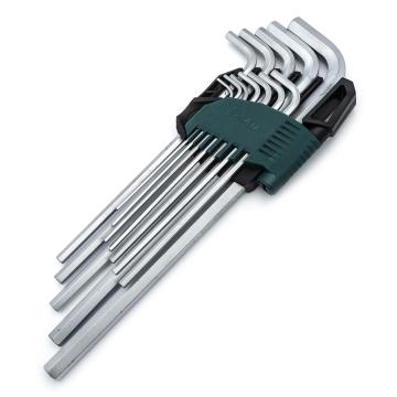 Image of 12-Key CRV SAE Extra Long Hex Key Set OLD - SATA
