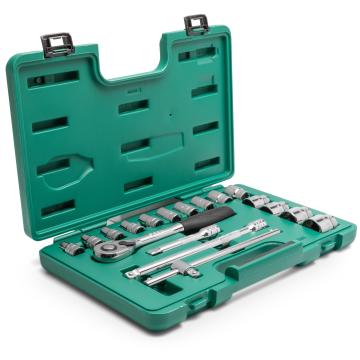 Image of 18 Pc. 1/2" Drive 12 Point Metric Socket Set - SATA